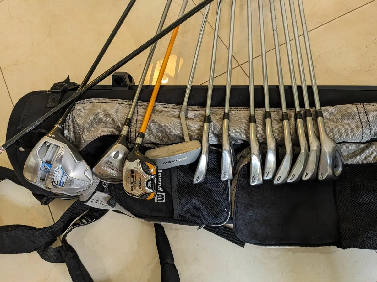 Titleist Irons, TM Driver, Woods. & Golf Bag. - Image 1