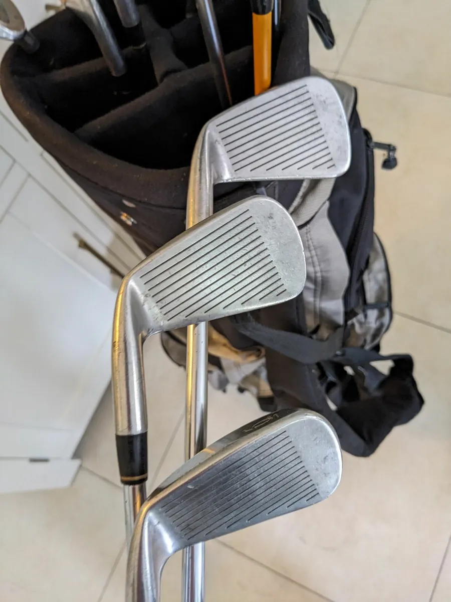Titleist Irons, TM Driver, Woods. & Golf Bag. - Image 4