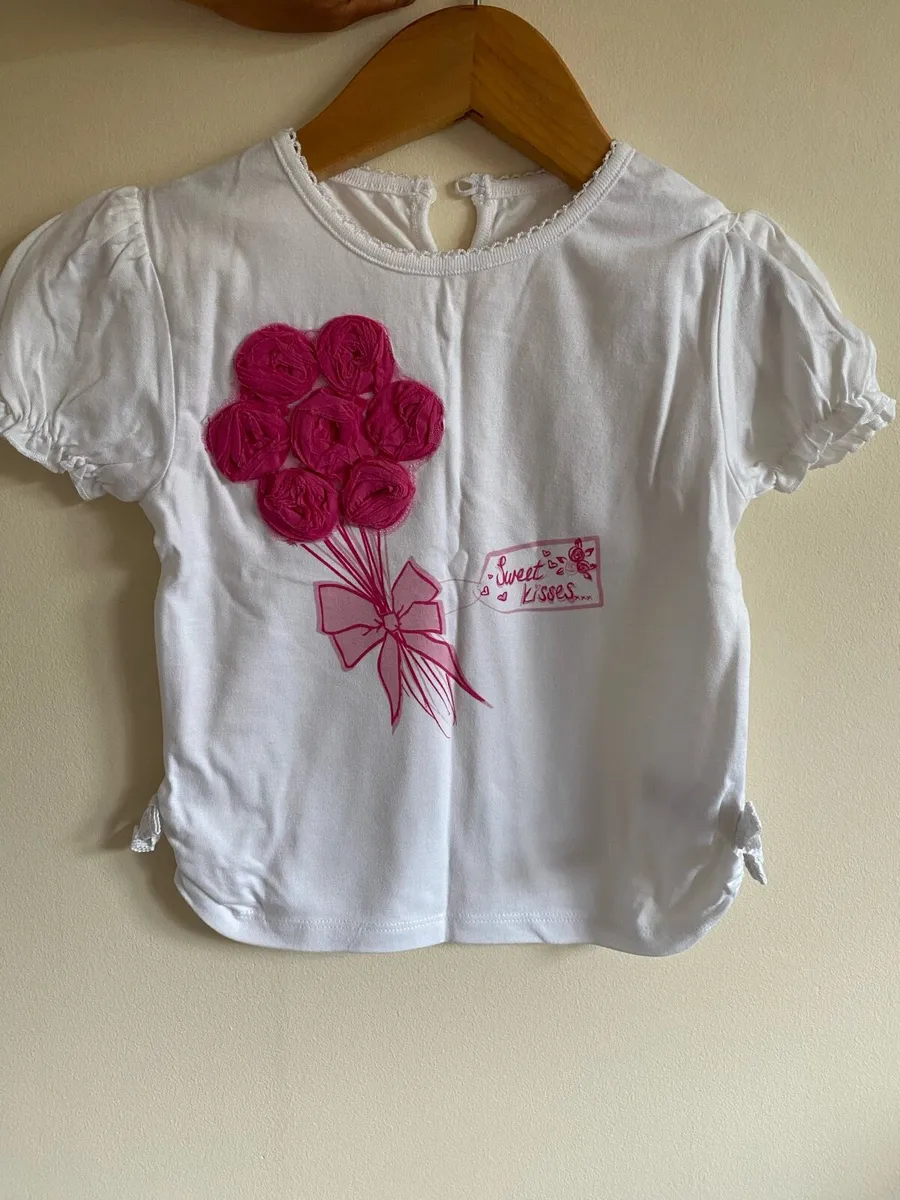 Brand new Girl’s Sweet Kisses Summer White Top - Image 1