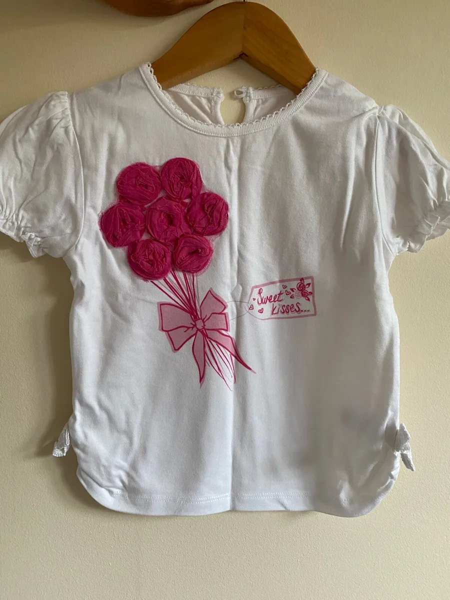 Brand new Girl’s Sweet Kisses Summer White Top - Image 2