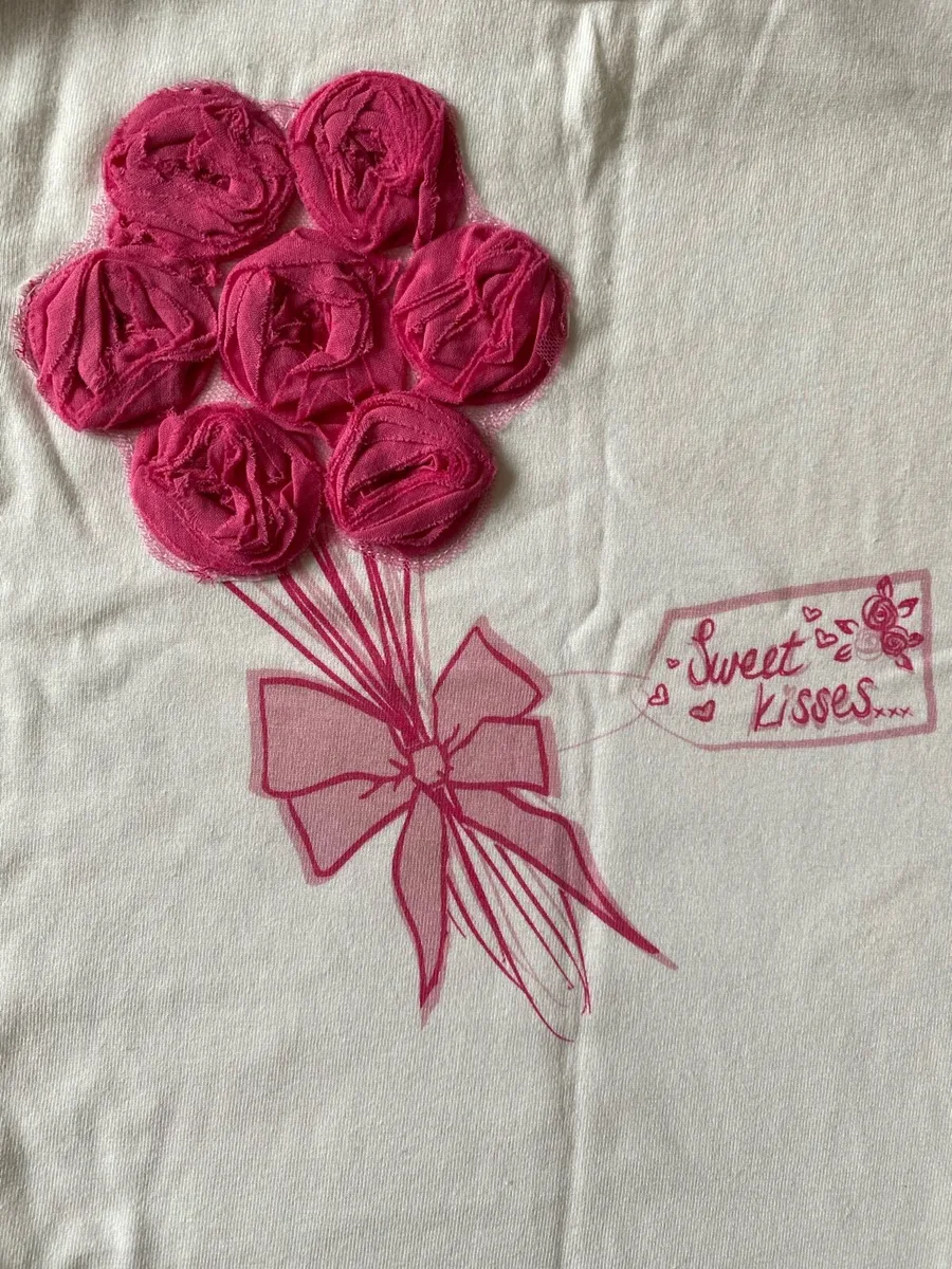 Brand new Girl’s Sweet Kisses Summer White Top - Image 3