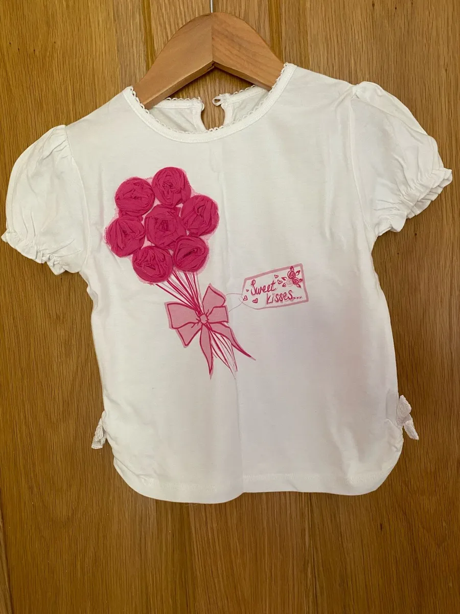 Brand new Girl’s Sweet Kisses Summer White Top - Image 4