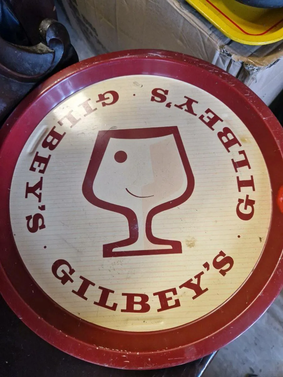 Vintage Guinness Gilbey's Drinks Tray - Image 2