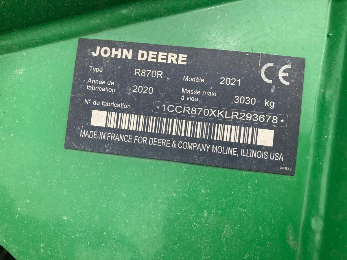 John Deere R870R 2021 - Image 2