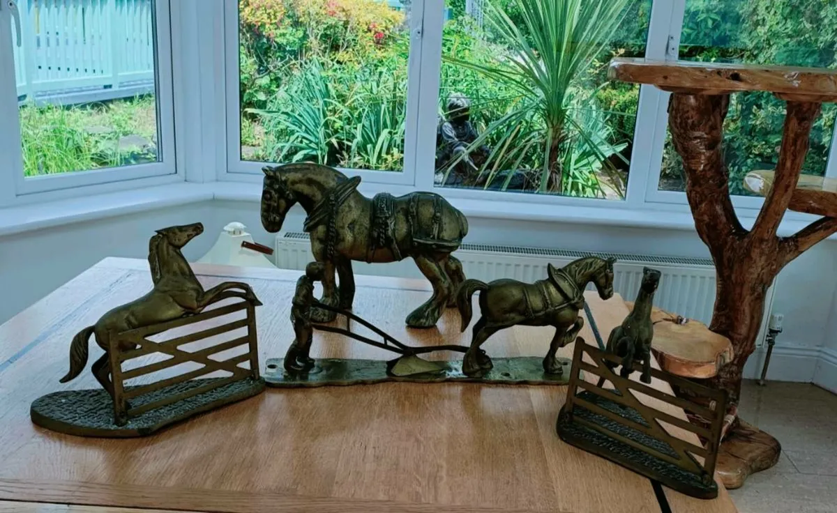 Solid brass horses