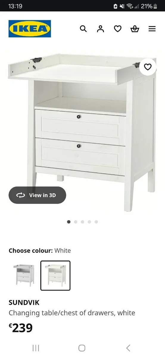 Baby changing table - Image 1