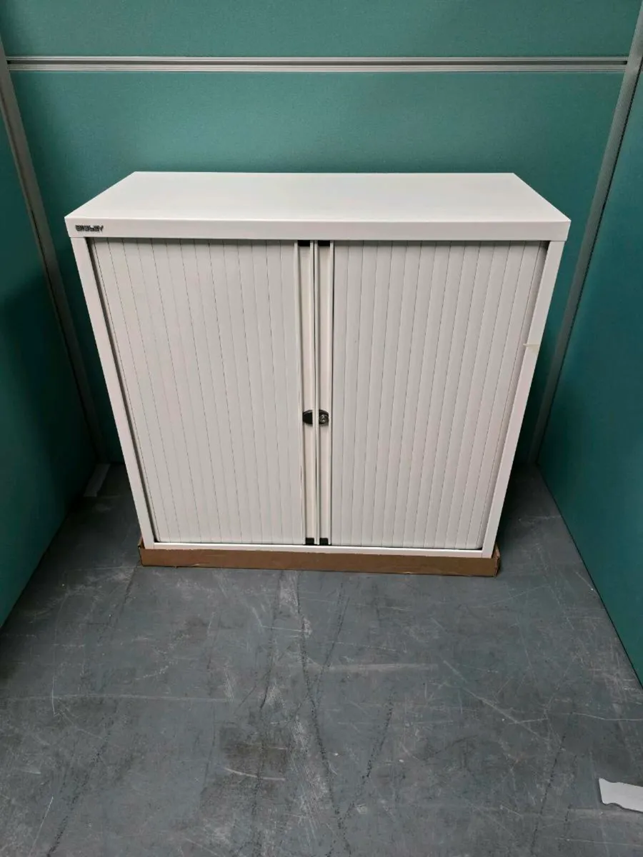 Bisley white tambour door x 2 (new) - Image 2