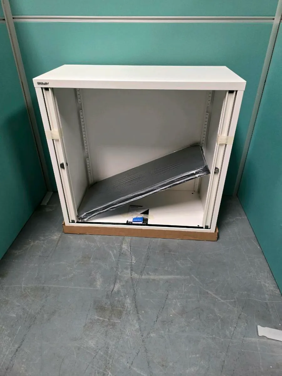 Bisley white tambour door x 2 (new) - Image 3
