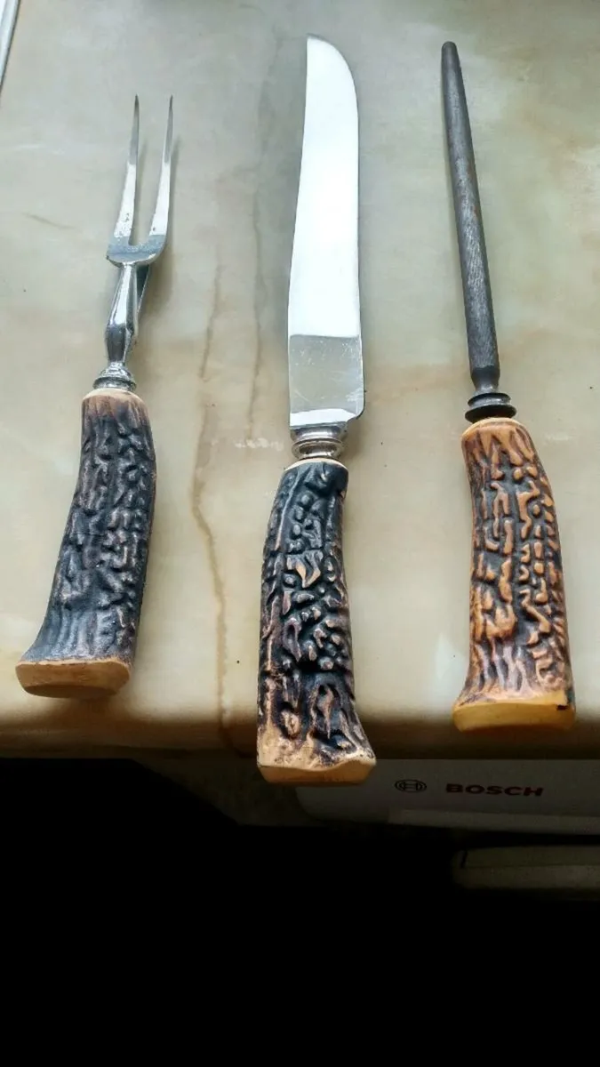 Vintage Carving Set - Image 1