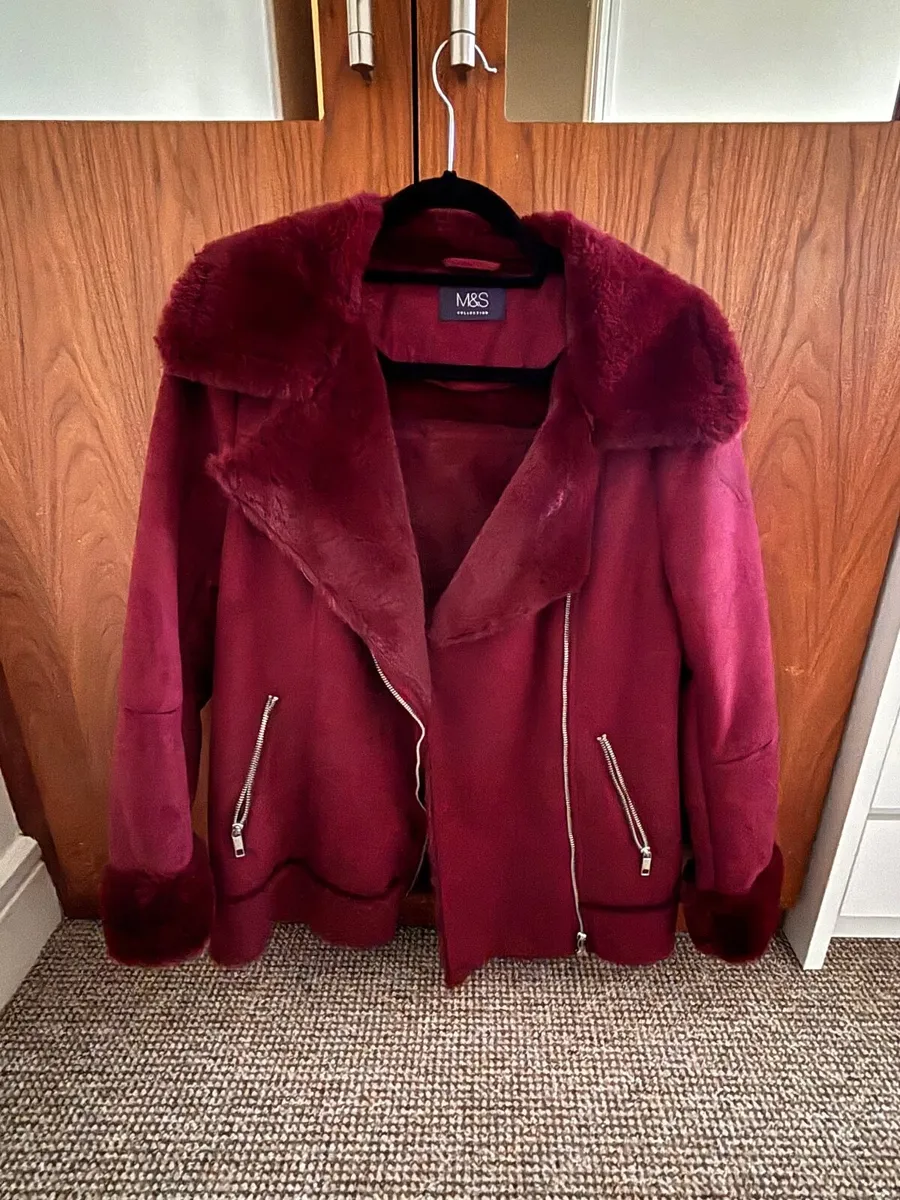 M&S Burgundy Jacket - Image 1