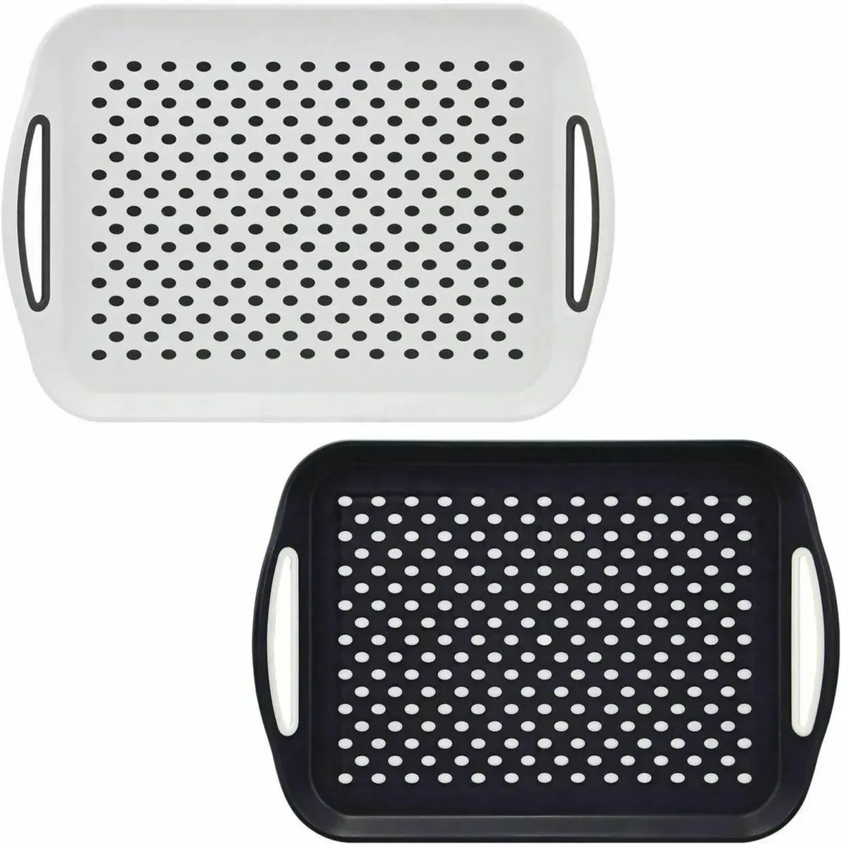 Set of Two Non-Slip Serving Trays - Image 1