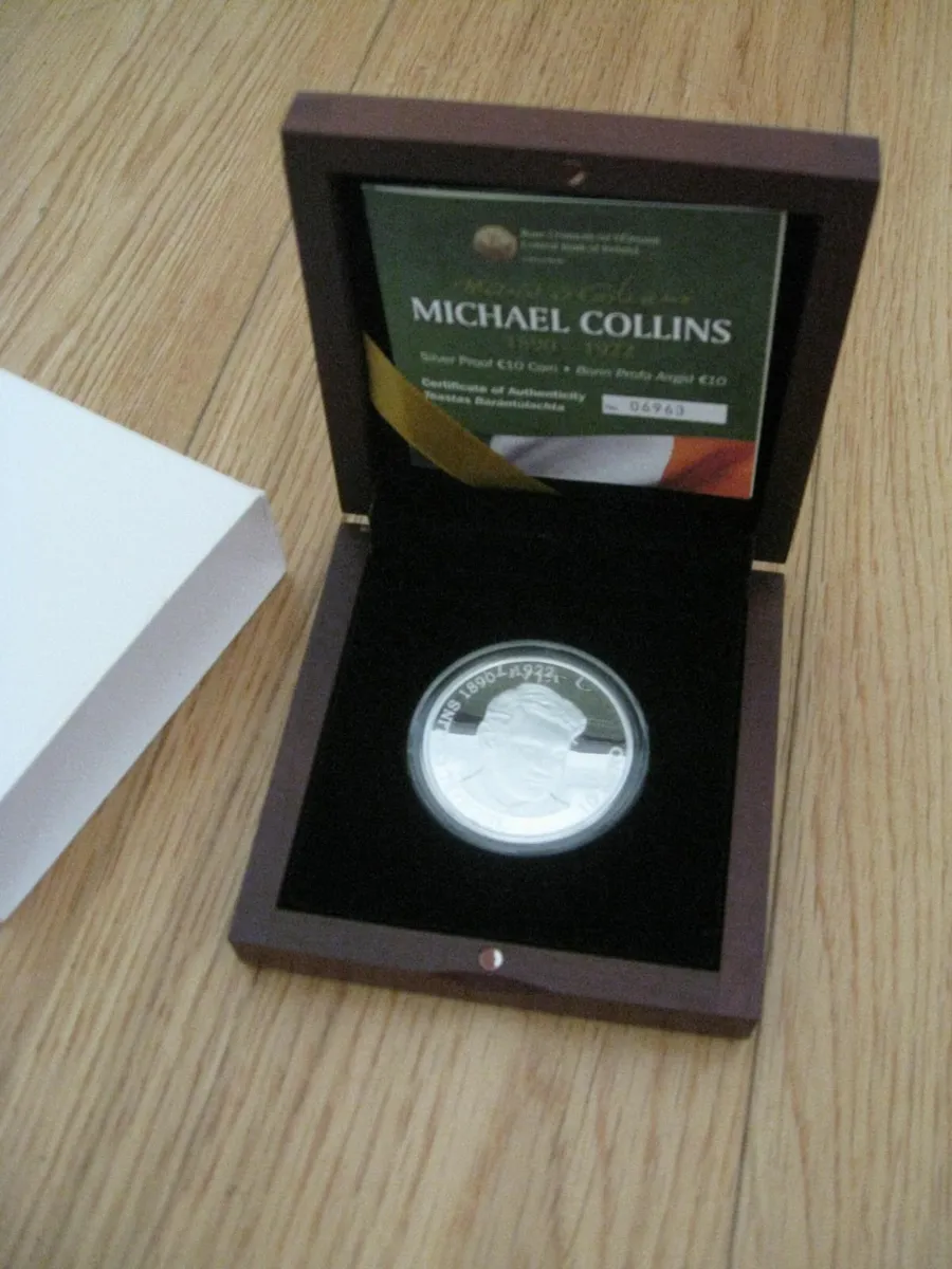 2012 Michael Collins 10 Euro Silver Proof Coin - Image 3