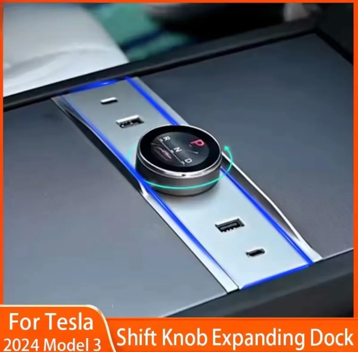 Tesla Gear Dock Selector and USB Model 3 and y - Image 1