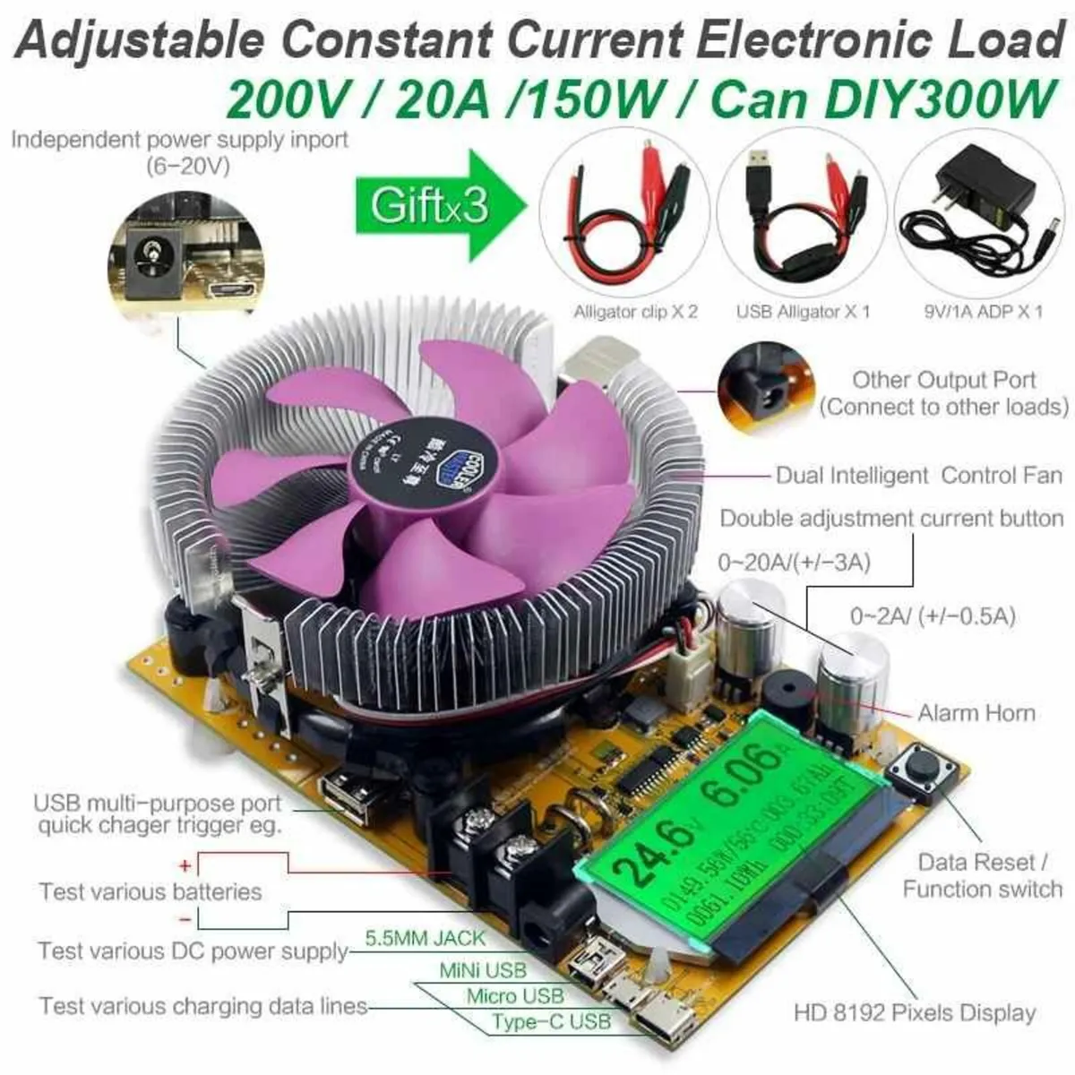 DC Electronic Load Tester USB Adjustable Battery - Image 2