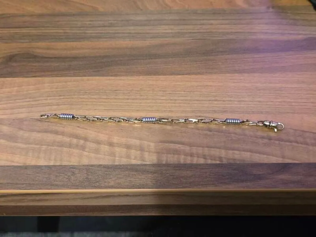 Vintage 9ct Yellow and White Gold Bracelet - Image 3