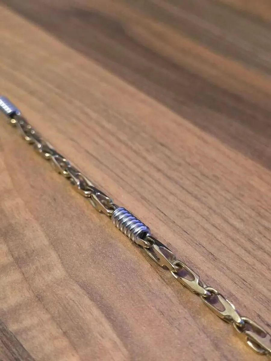 Vintage 9ct Yellow and White Gold Bracelet - Image 4