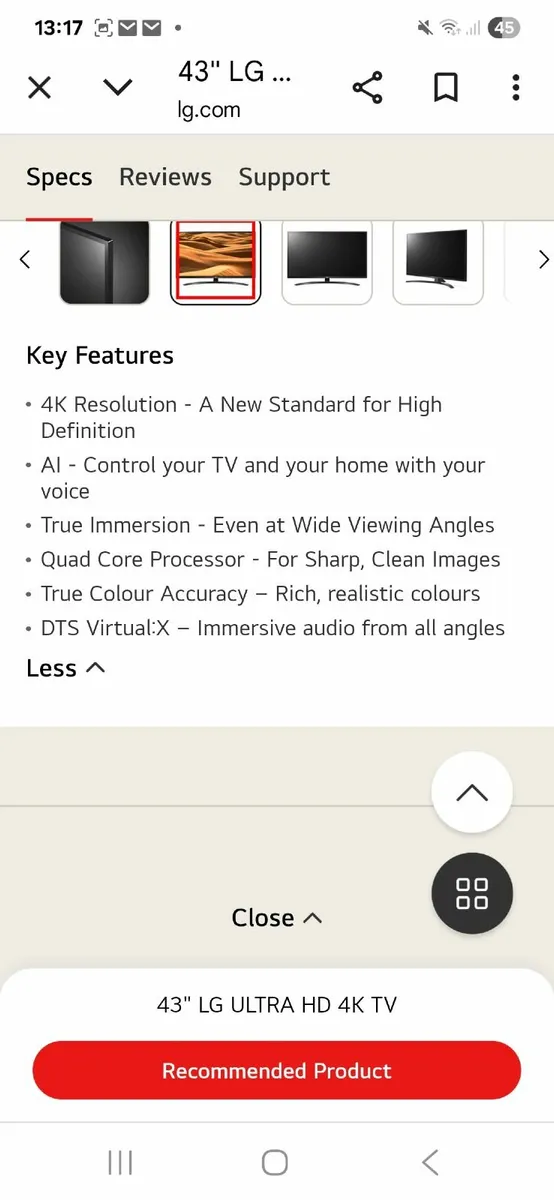 43" LG Smart TV - Image 3