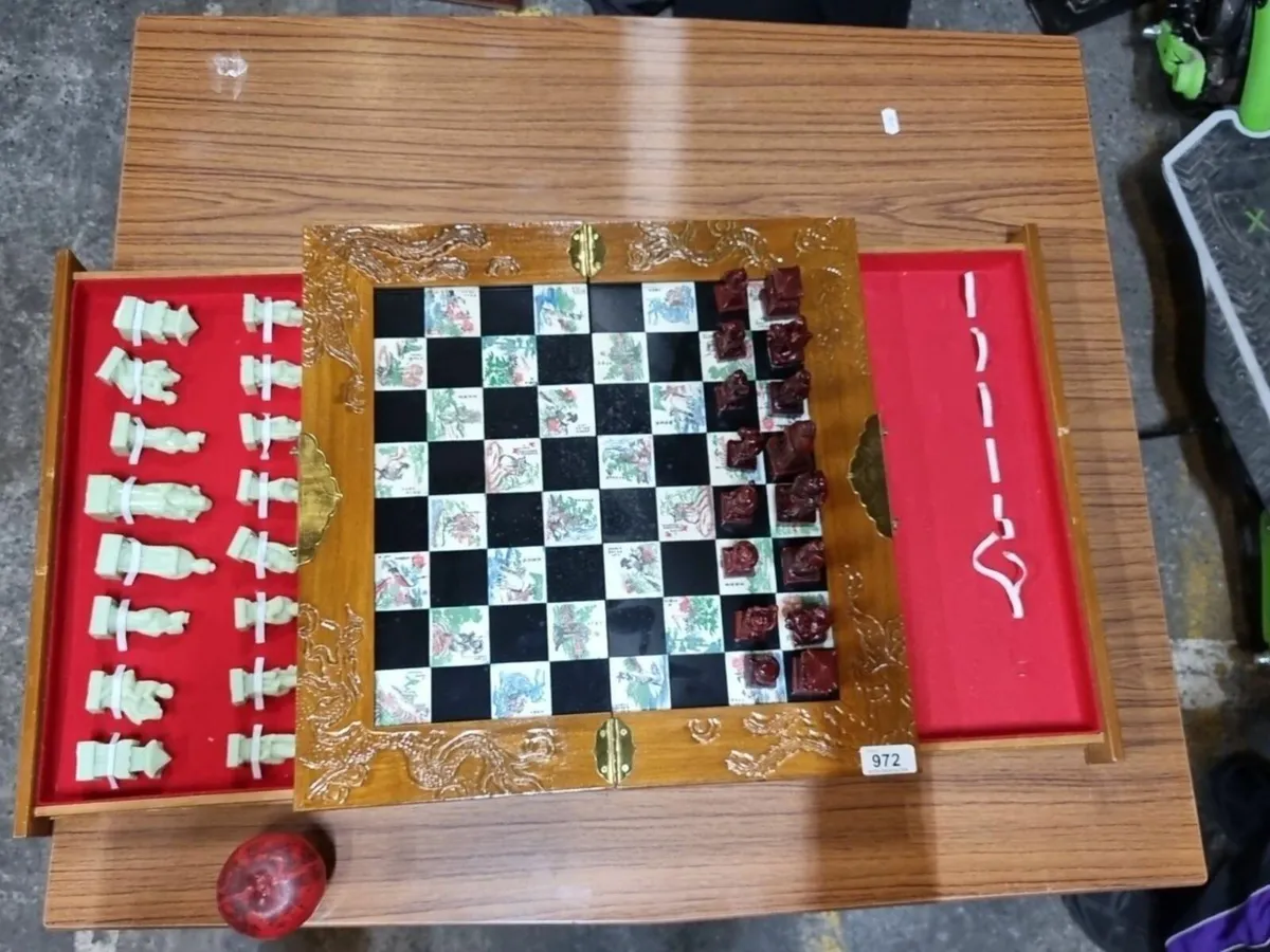 Collectibles, Chess Board, Mdina Glass, Victorian - Image 1