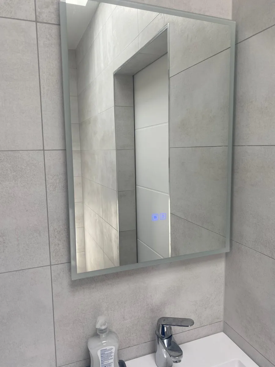 Lighted Heated Bathroom Mirror - New (defect) - Image 2