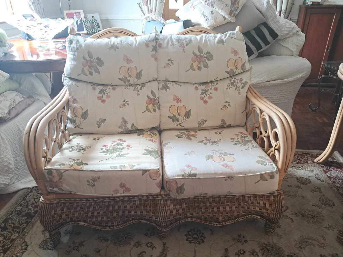 3 Piece Conservatory cane Suite - Image 3