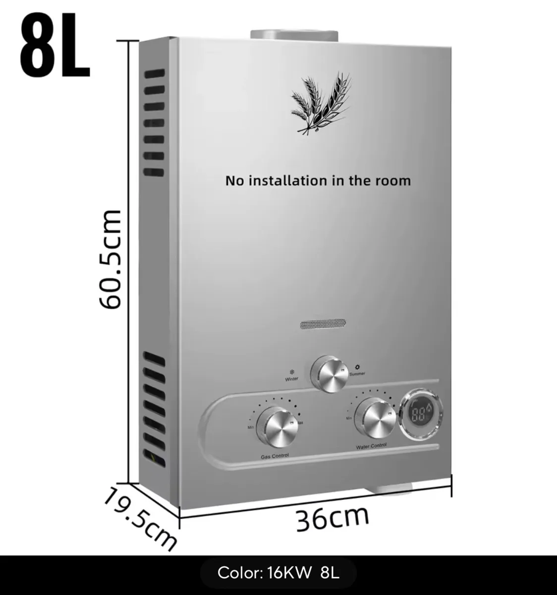 LPG liquefied petroleum gas water heater 8L - Image 1