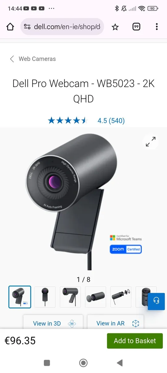 Dell Pro QHD Webcam - Image 1