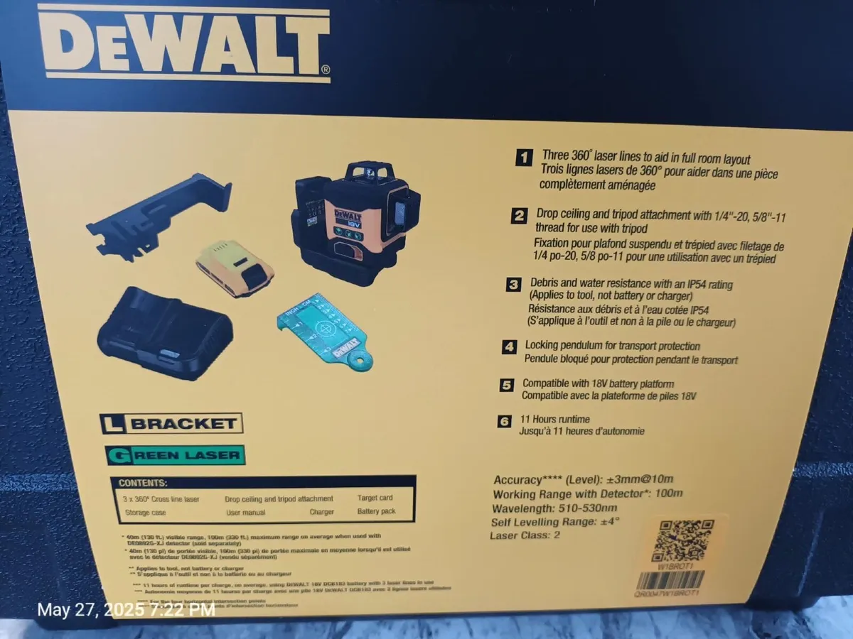 Laser Level - DeWalt 18 Volt - Image 2