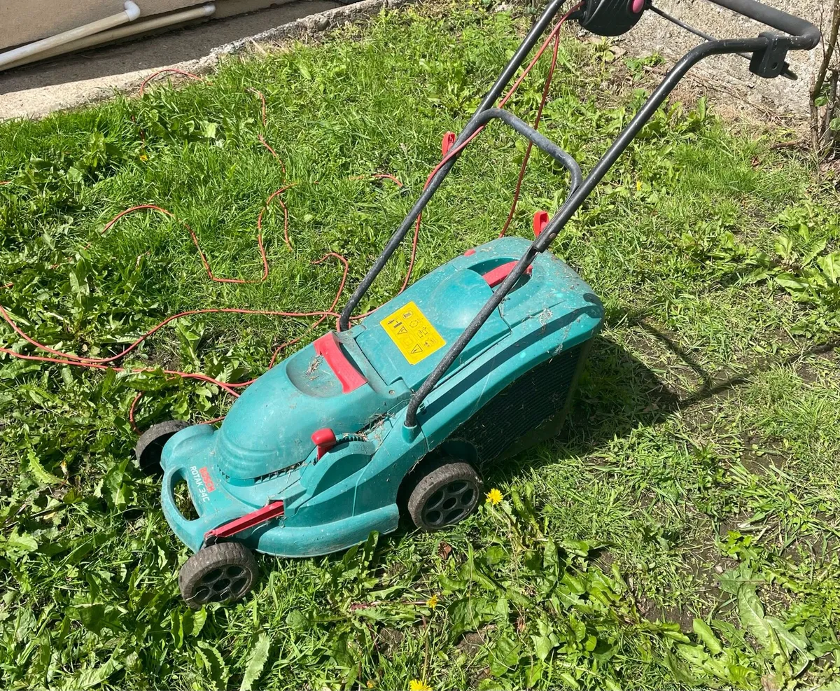Corded Electric Bosch Lawnmover - Image 1