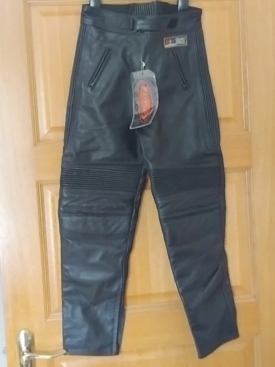 Kids leather Lewis biker trousers - Image 1