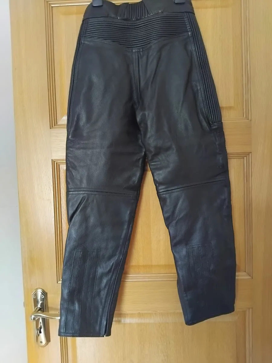 Kids leather Lewis biker trousers - Image 3