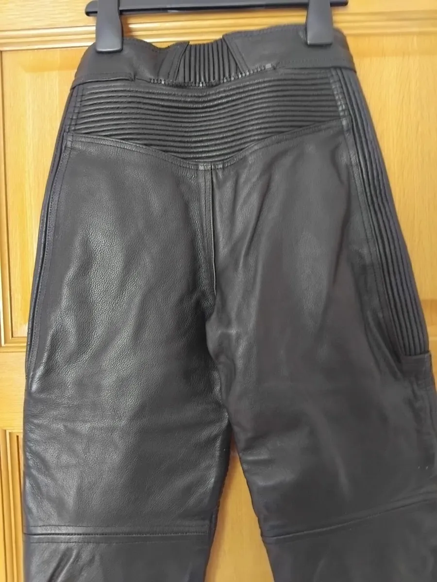 Kids leather Lewis biker trousers - Image 4
