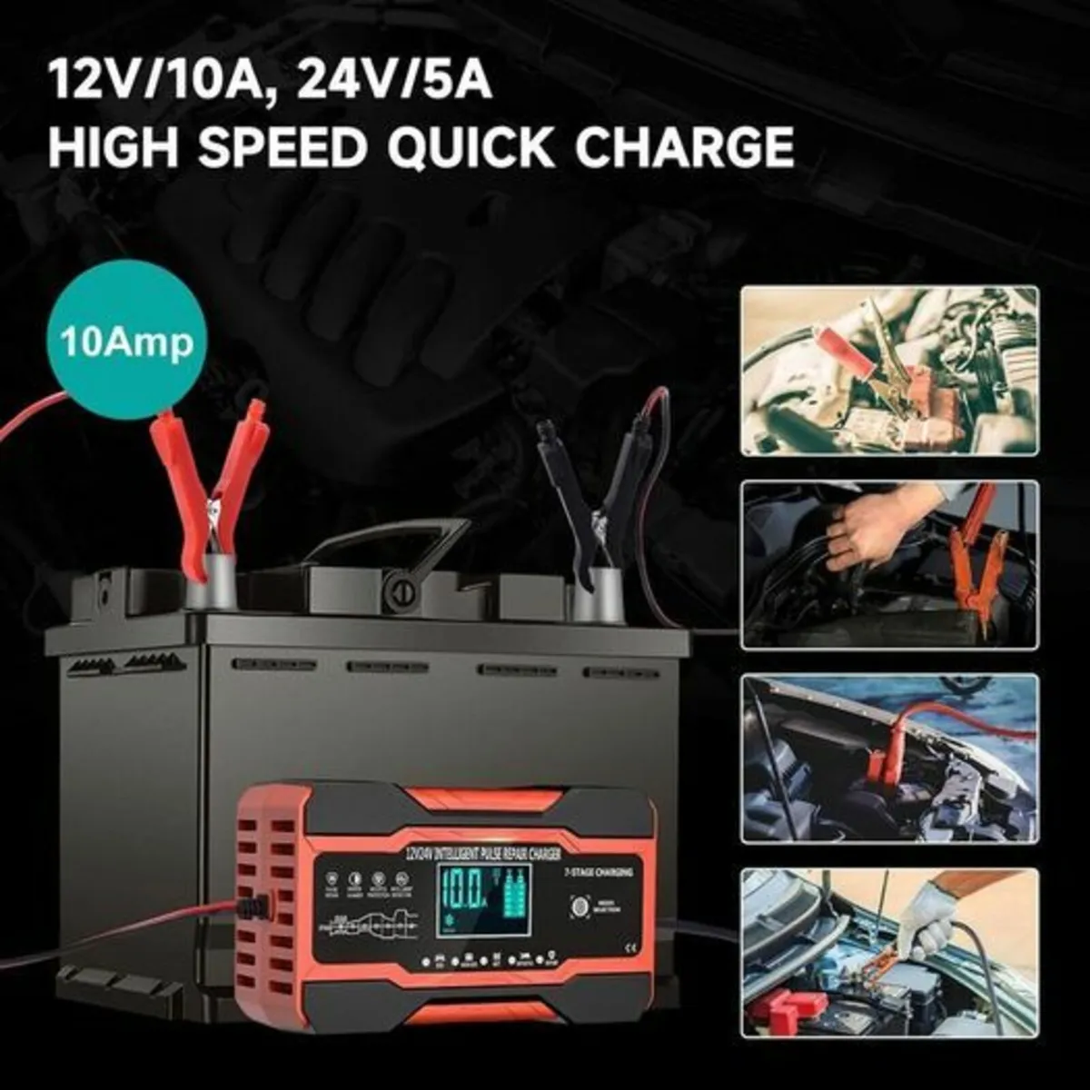 Car Battery Charger 10A/12V. - Image 2