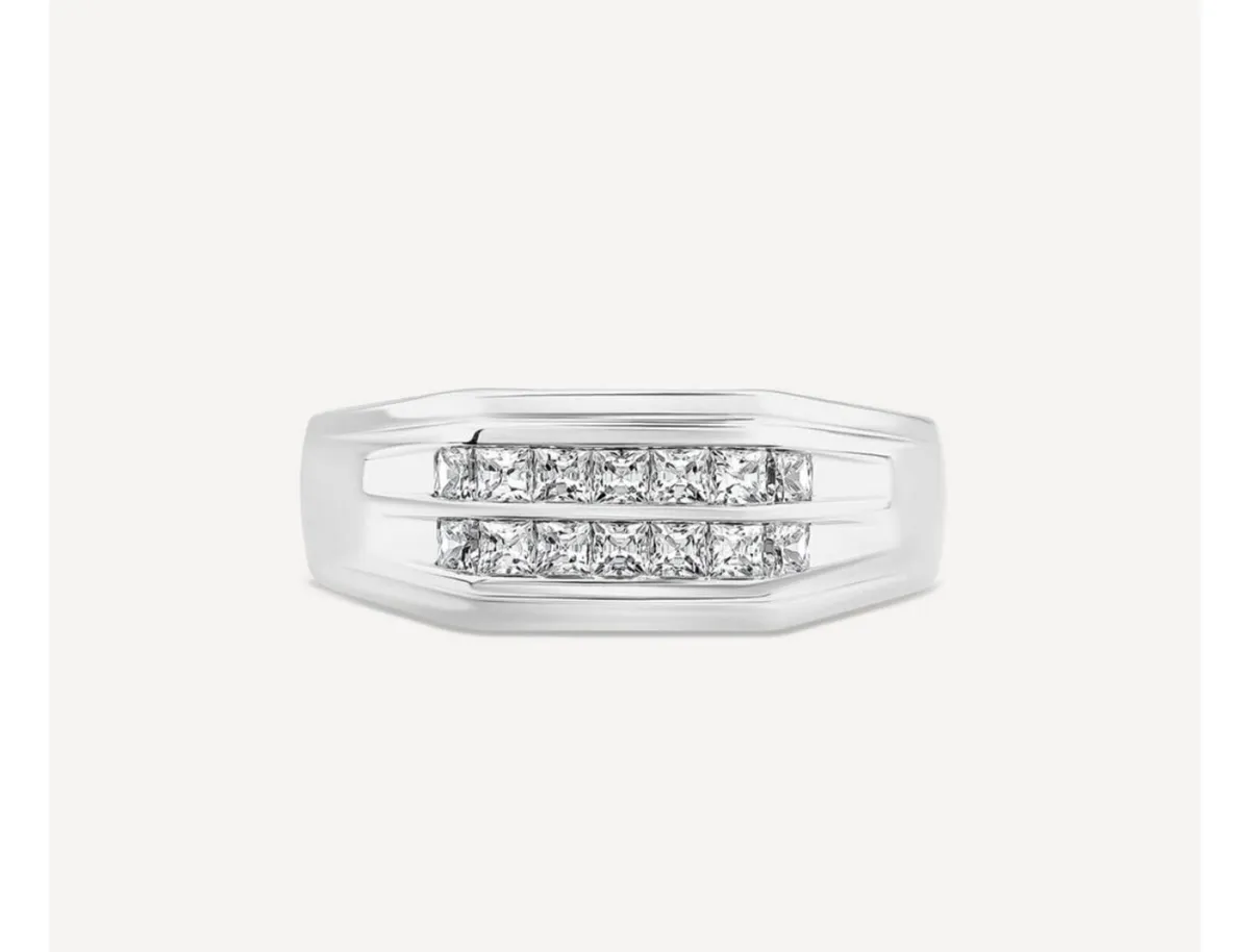 Gents sterling silver ring size W - Image 1