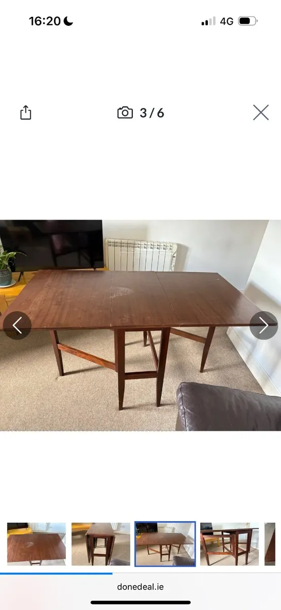 Vintage folding table / Drop-leaf table - Image 1