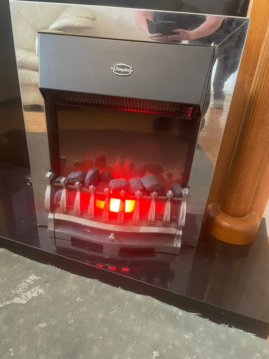 Electric fire with granite hearth and insert - Image 1