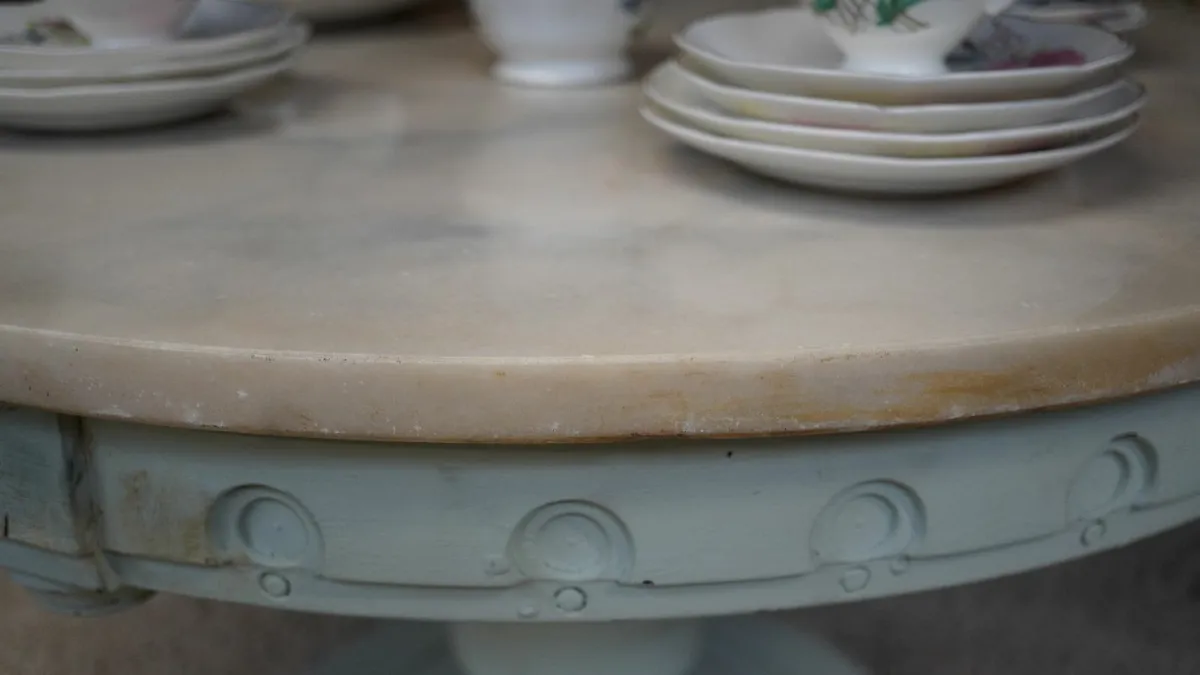 Round Coffee Table with Marble Top - Image 3