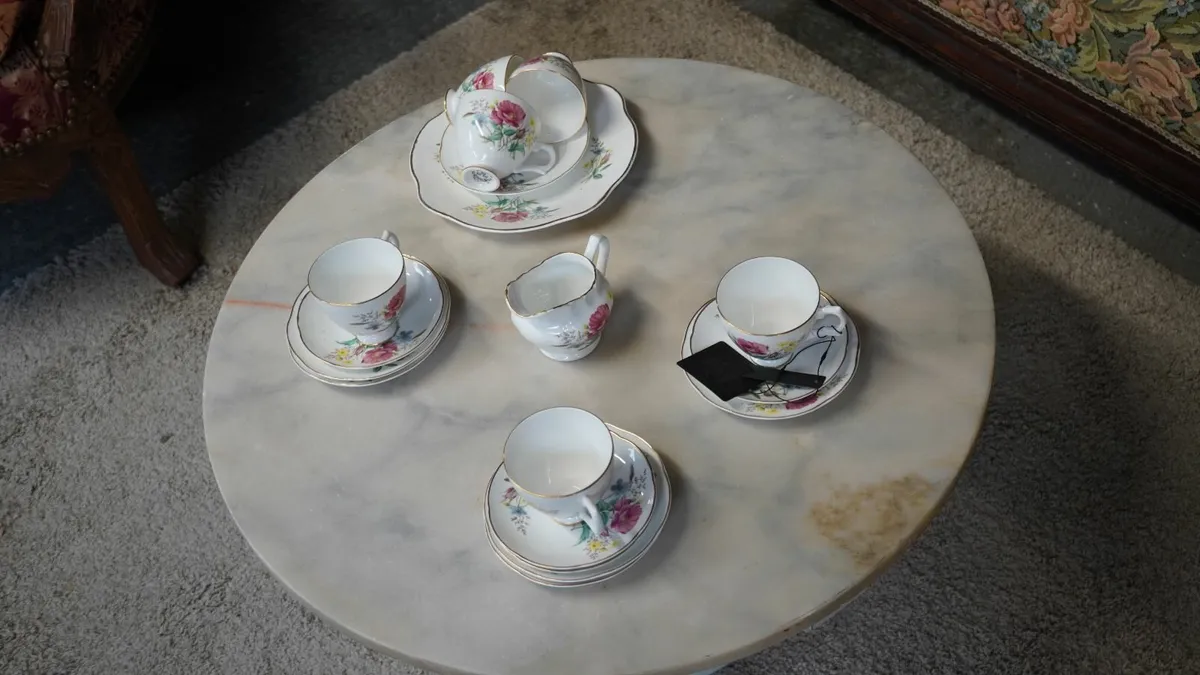 Round Coffee Table with Marble Top - Image 4