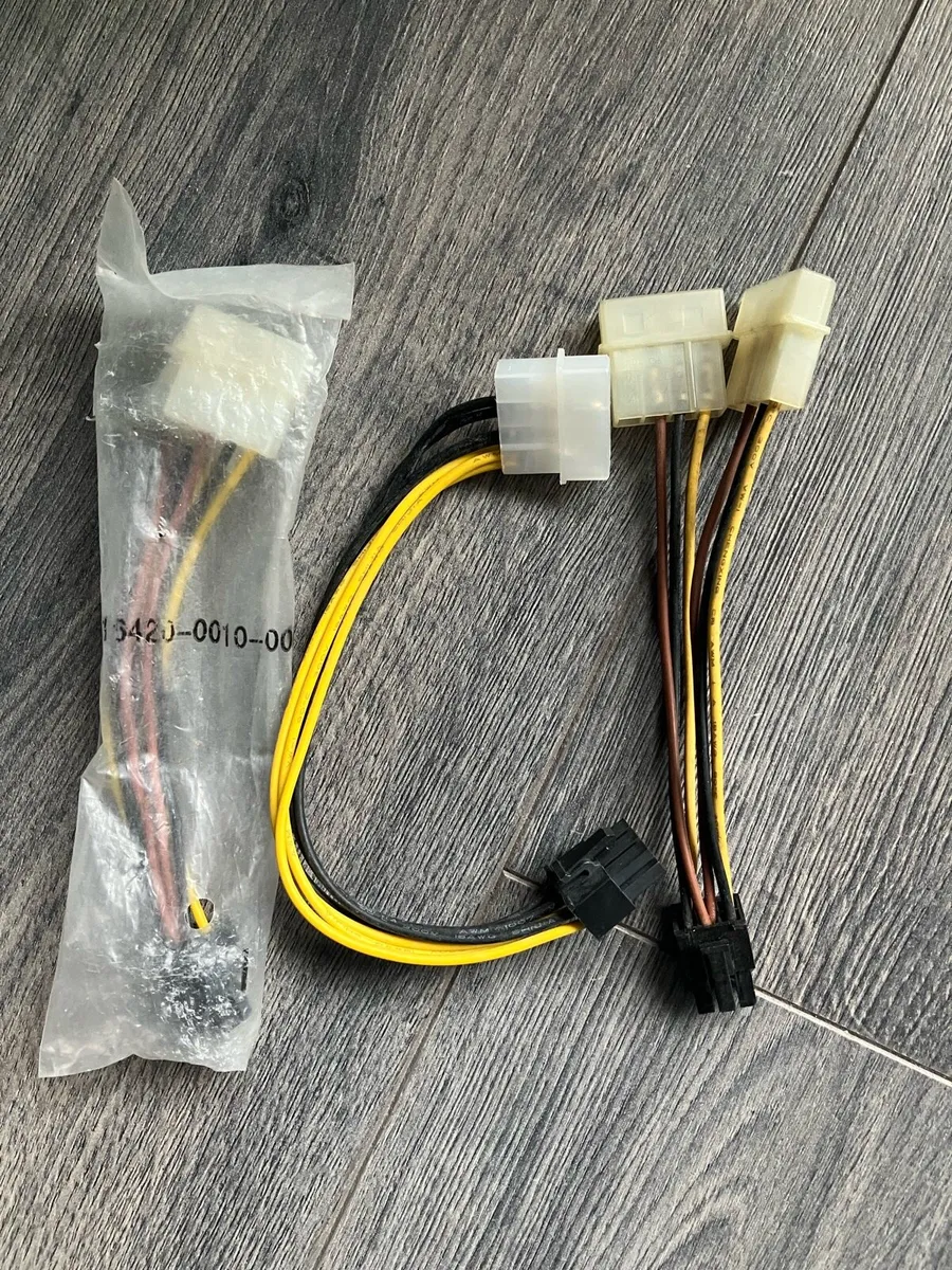 6 Pin PCIE Male to 4 Pin Molex IDE Power Cable