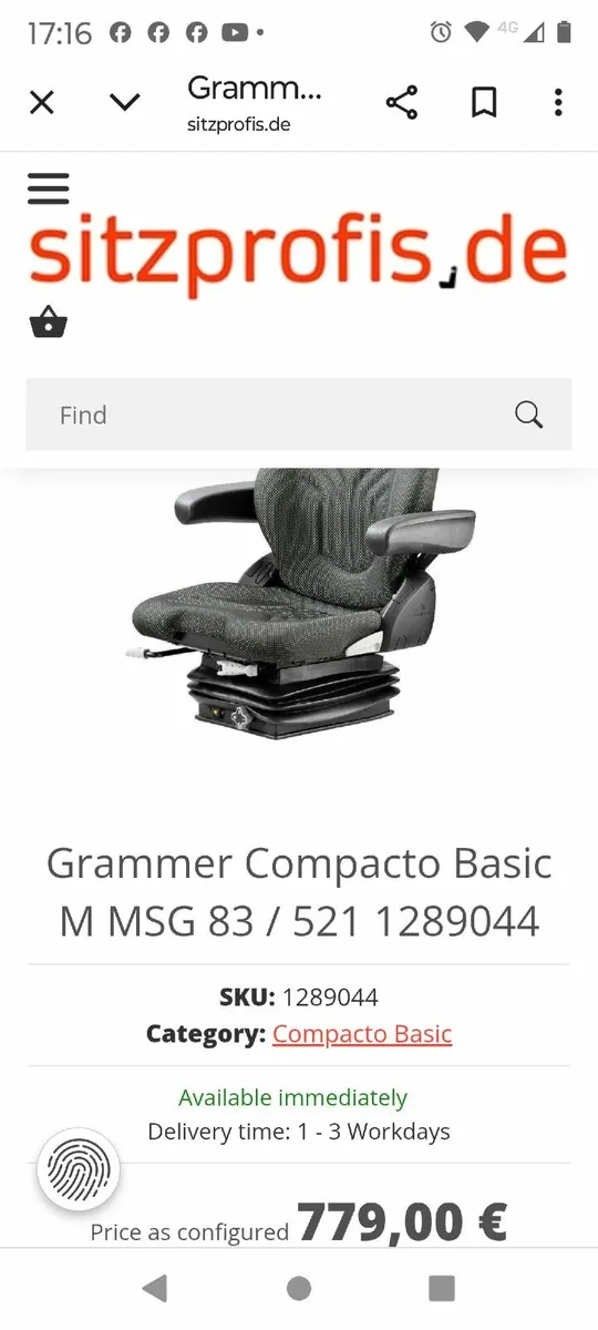 Grammer MSG 83 Seat - Image 1