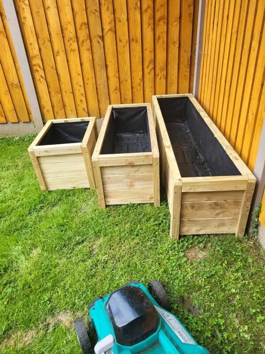 Handcrafted XL Wooden Planters, Veg Planter, Bamboo boxes Made to Order - Image 4