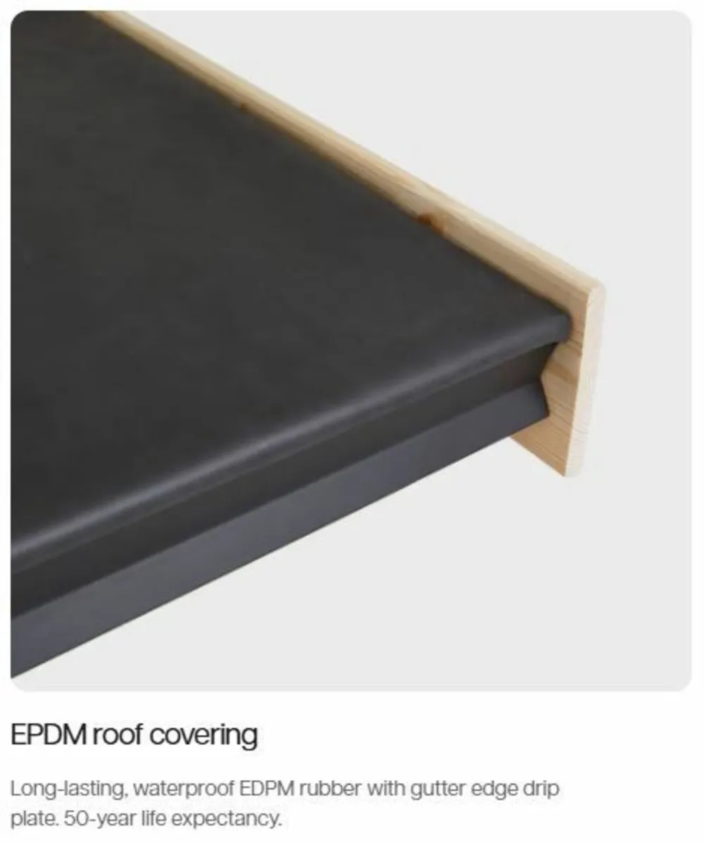 20x10 44mm Log Cabins  PVC Doors -Double Glazing - Image 3