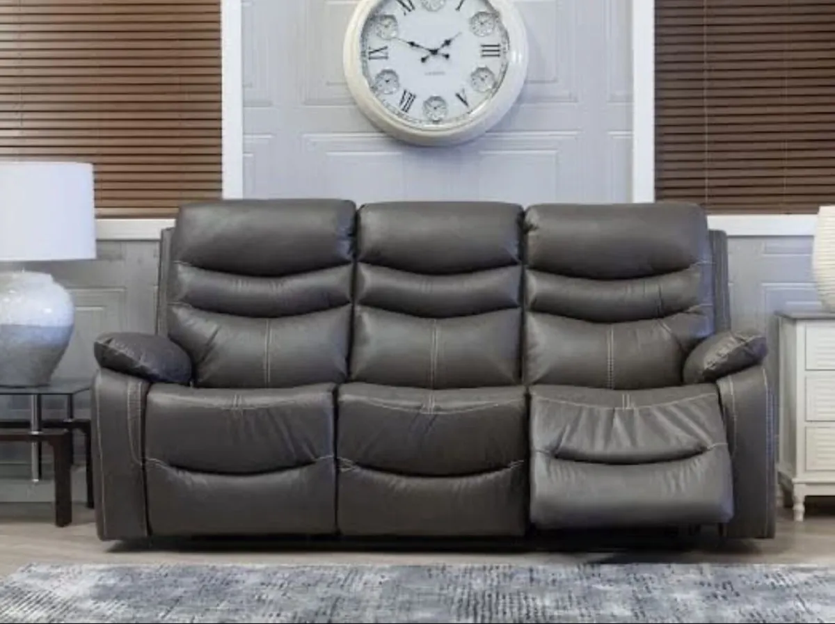all leather all recliner sofa same week delivery - Image 3