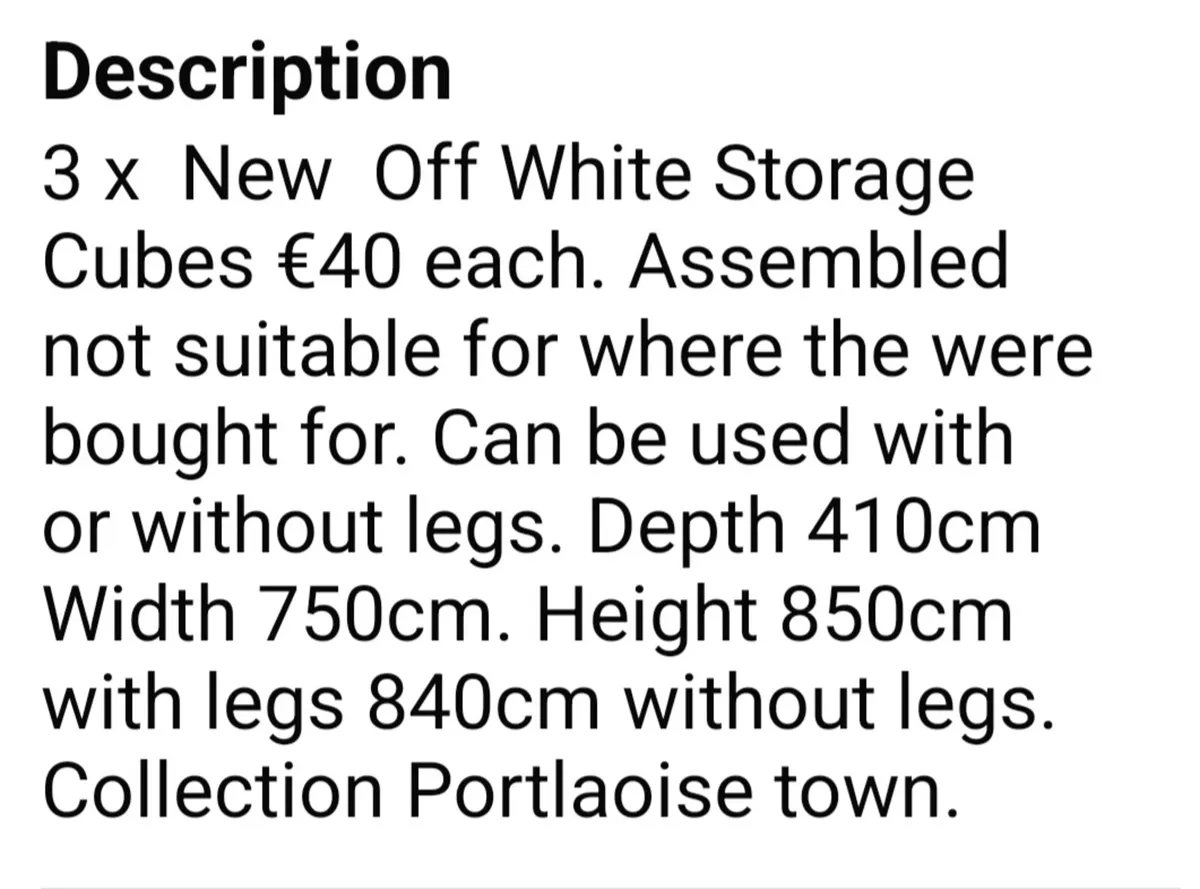 2 x New Cube Storage units - Image 3