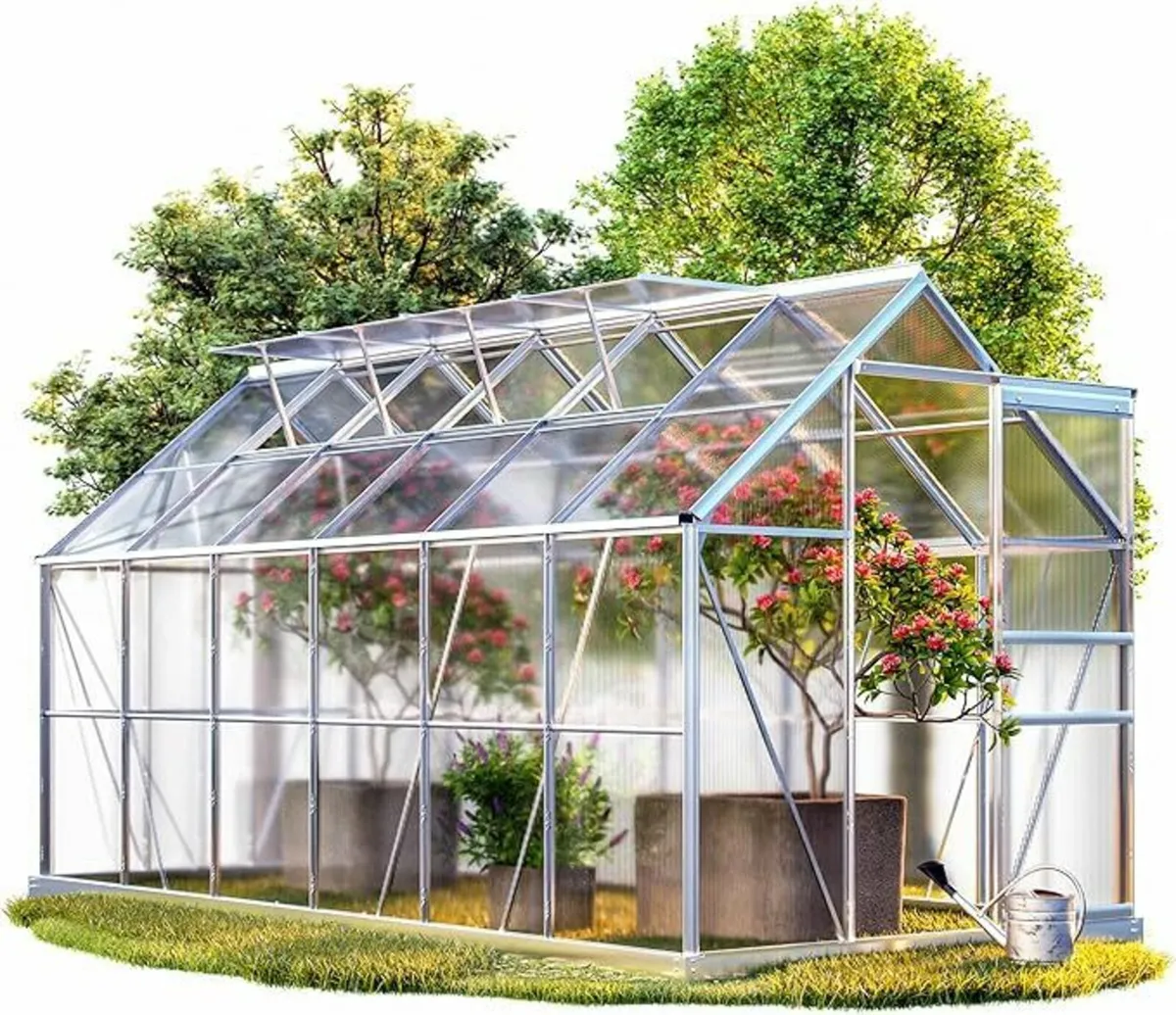 Aluminium Greenhouse XL 7.2 m with or without meta - Image 1