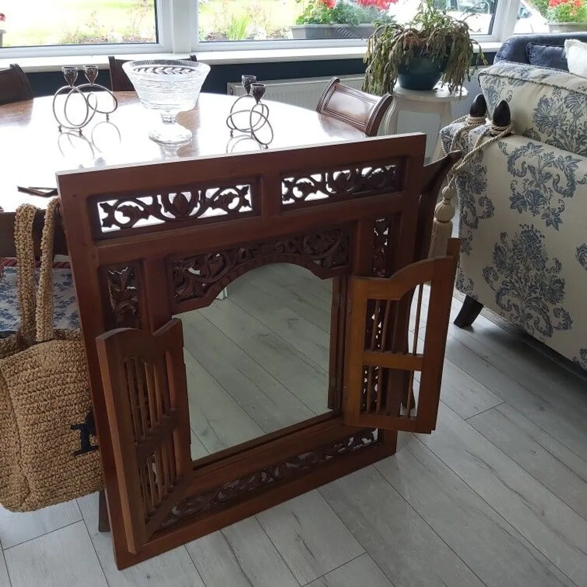 Antique, ornate, mirror imported from the United States, solid wood. Perfect condition. - Image 1