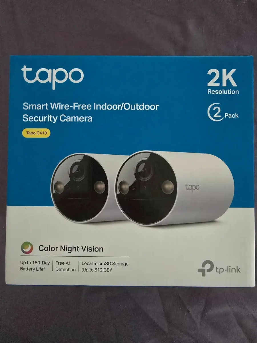 Tapo C410 Wireless Camera, Twin Pack