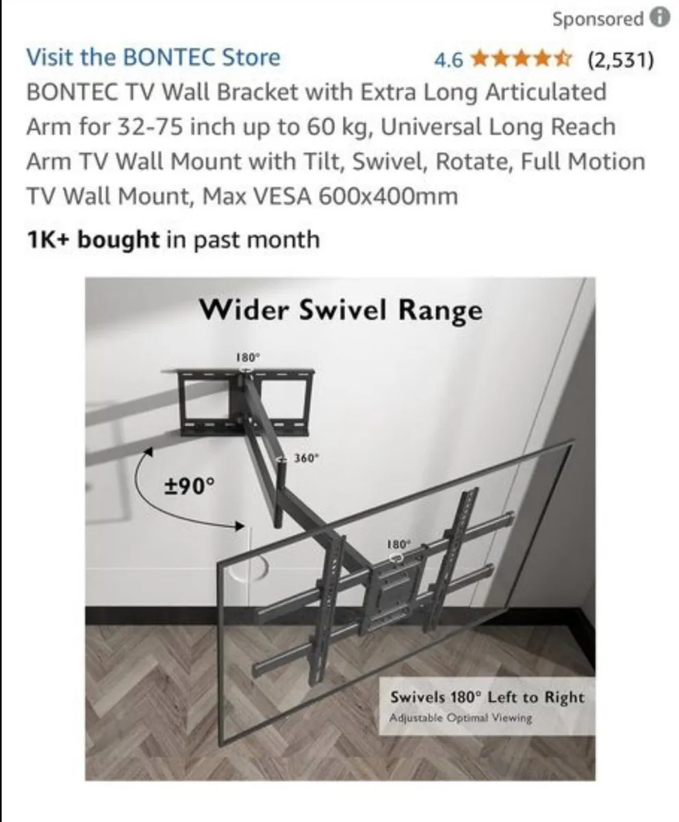 Tv wall mount - Image 2