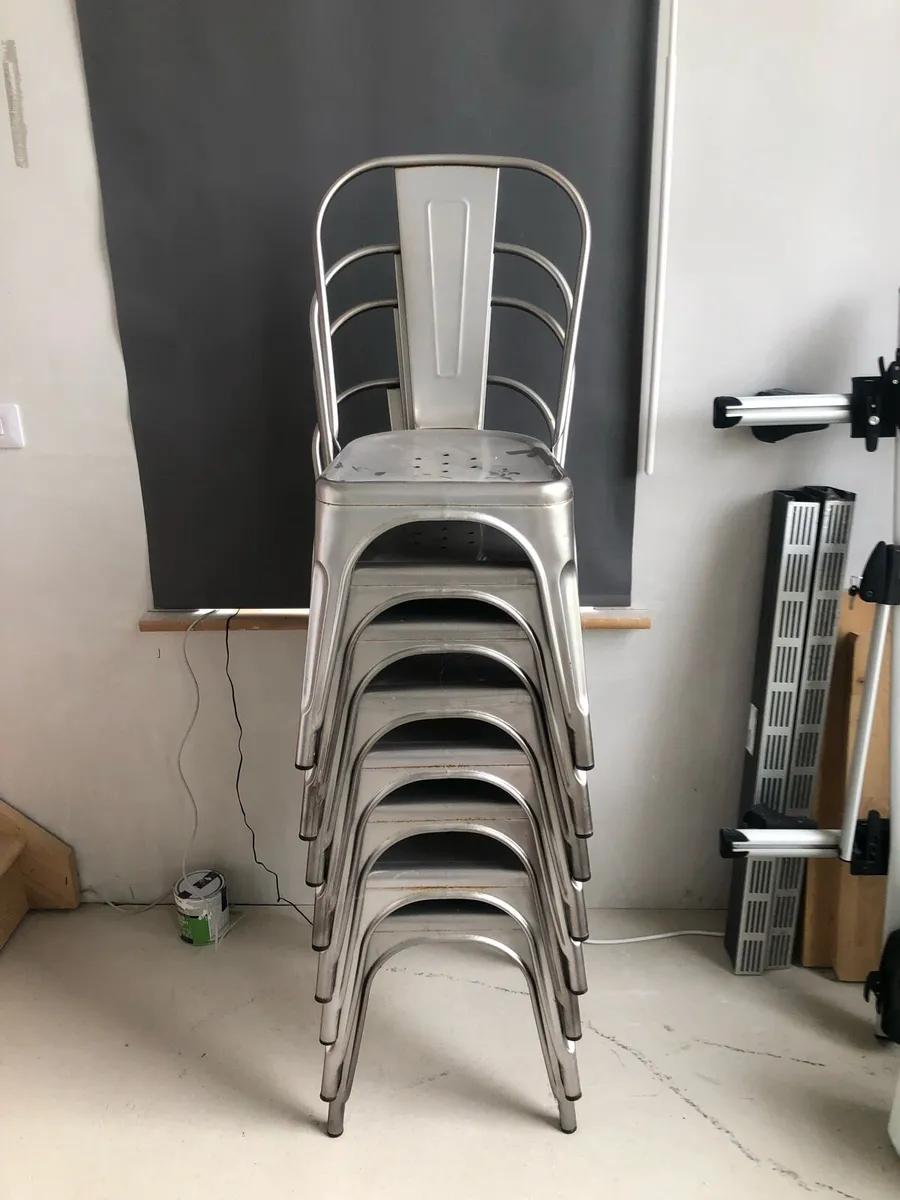 Galvanised Tolix chairs - Image 1