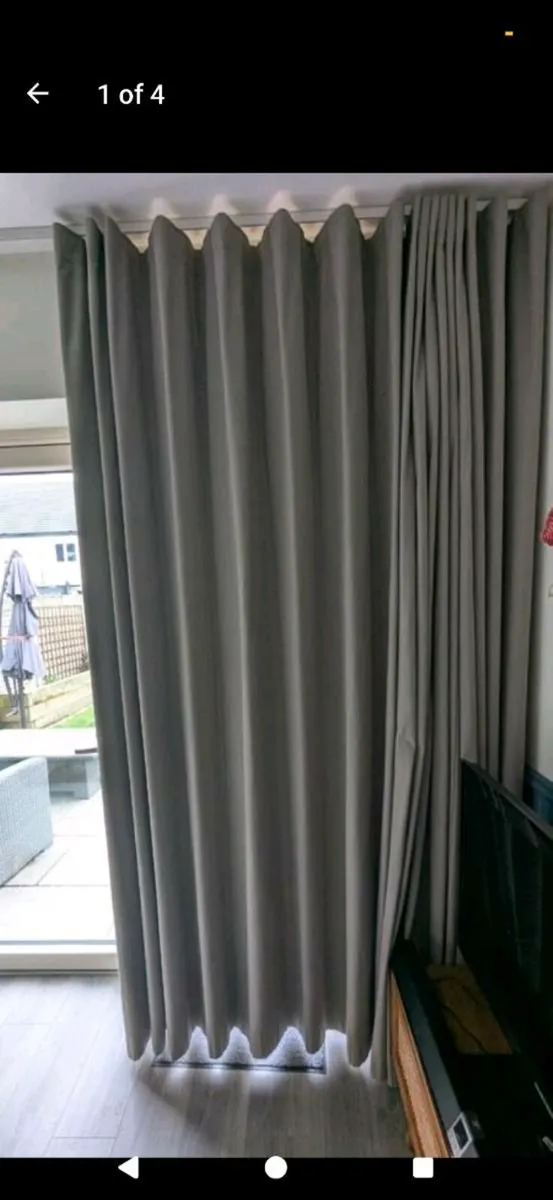 French door curtain & matching roman blind - Image 1