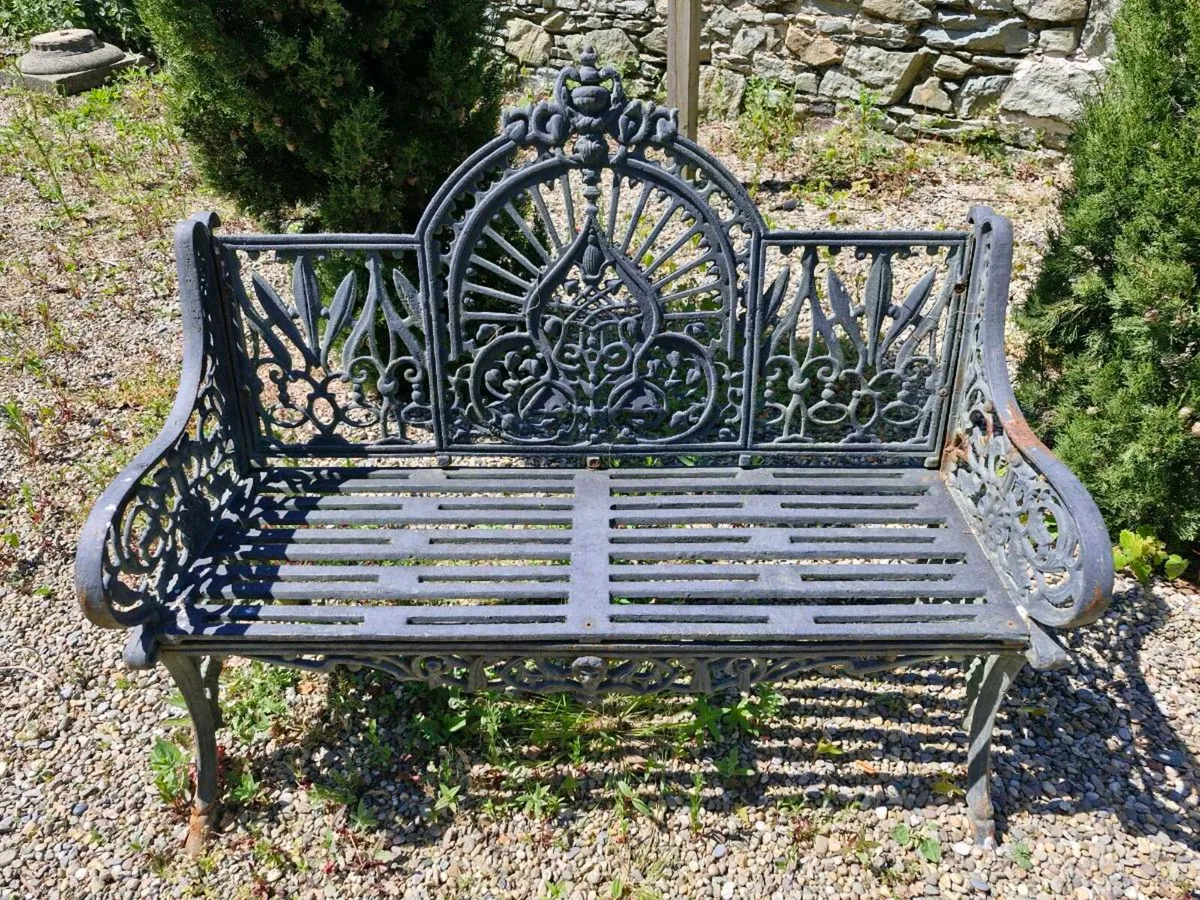 Cast iron garden seats. - Image 1